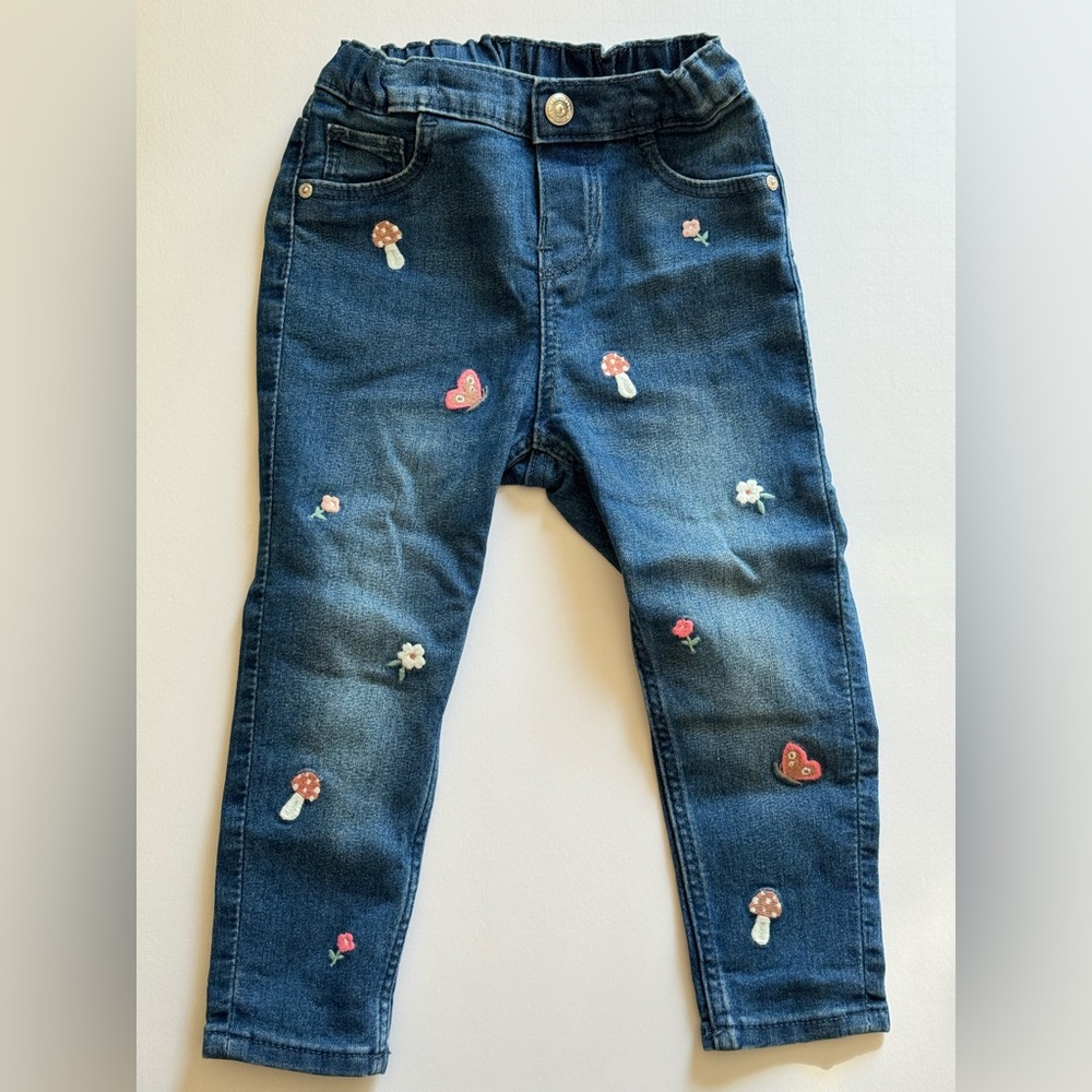 H&M Toddler Girl embroidered Jeans